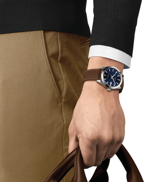 Tissot,Gentleman 40mm,40mm,Stainless Steel,Blue,Automatic,Date,80hours,T127,T127.407.16.041.00