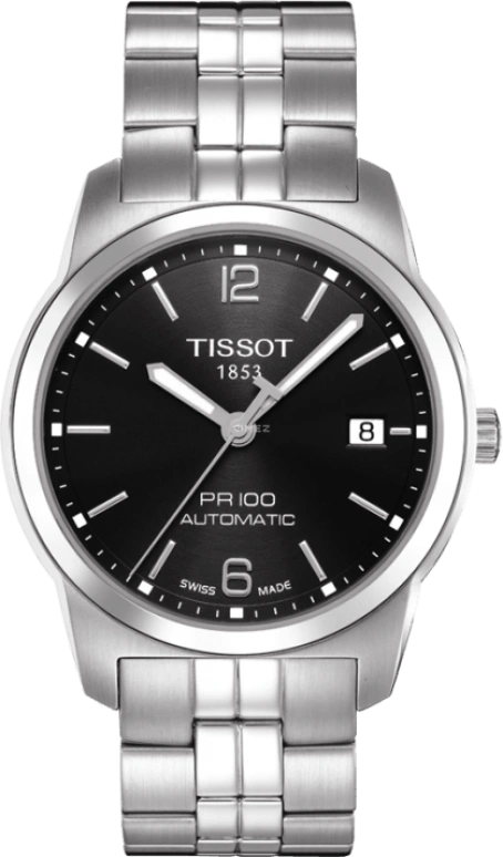 Tissot,PR 100 38mm,38mm,Stainless Steel,Black,Automatic,Day,42hours,T049,T049.407.11.057.00