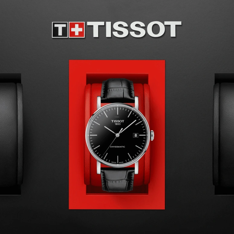 Tissot,Everytime 40mm,40mm,Stainless Steel,Black,Automatic,Date,72hours,T109,T109.407.16.051.00