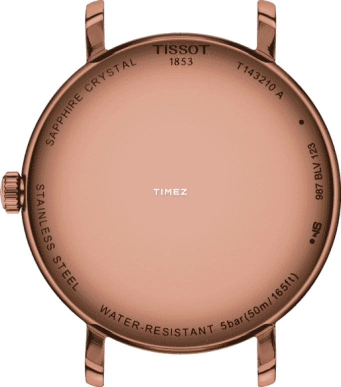 Tissot,Everytime 34mm,34mm,Stainless Steel,Rose Gold,Quartz,Sapphire,Glass,Round,T143,T143.210.33.331.00