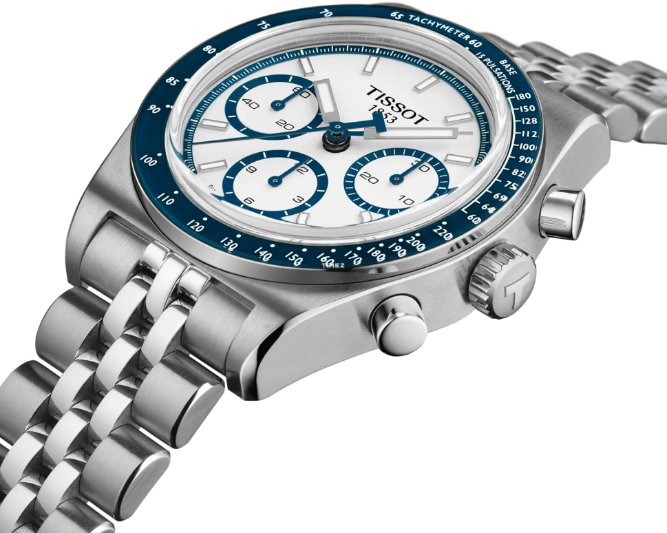 Tissot,PR 516 41mm,41mm,Stainless Steel,White,Automatic,Chronograph,Day,T149,T149.462.11.011.00