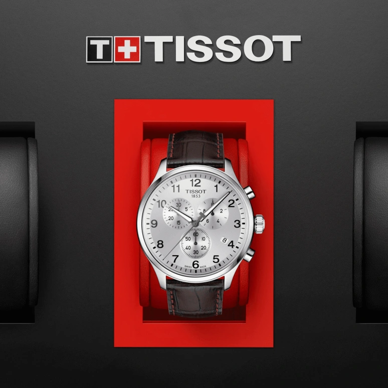 Tissot,XL 45mm,45mm,Stainless Steel,Silver,Quartz,Chronograph,Day,T116,T116.617.16.037.00