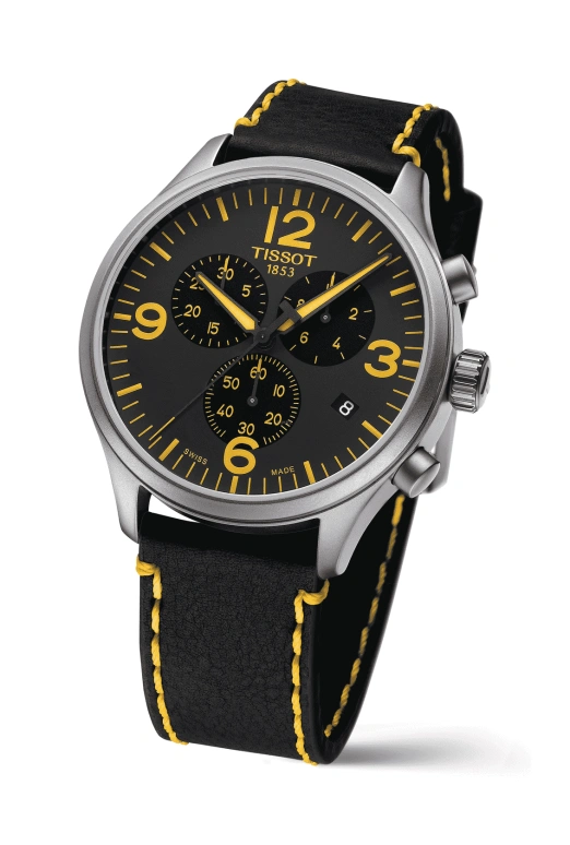Tissot,XL 45mm,45mm,Black,Quartz,Chronograph,Date,Rattrapante,T116,T116.617.16.057.01