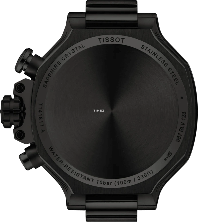 Tissot,T-Race 38mm,38mm,Stainless Steel,Black,Quartz,Chronograph,Day,T141,T141.817.37.051.00