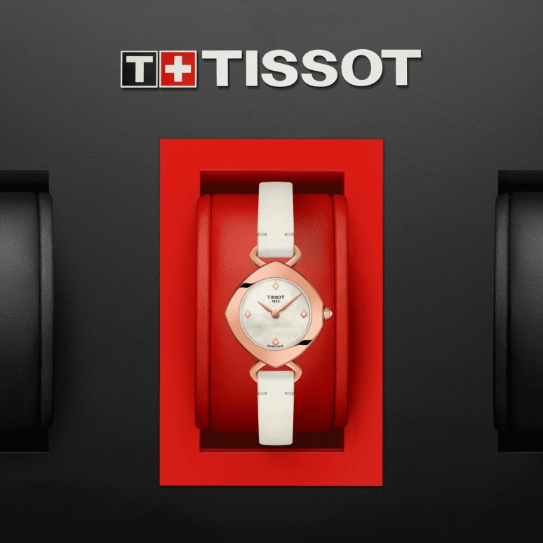 Tissot,T-Gold 22.58mm,22.58mm,Stainless Steel,White,Quartz,26280hours,Sapphire,Crystal Glass,T113,T113.109.36.116.00