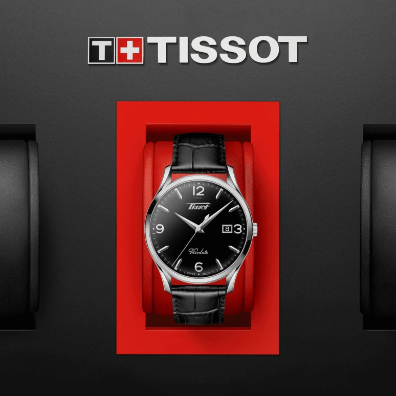 Tissot,Heritage 40mm,40mm,Stainless Steel,Black,Quartz,Chronograph,Date,T118,T118.410.16.057.00