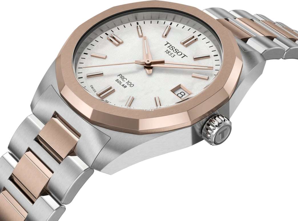 Tissot,PRC 100 34mm,34mm,Stainless Steel,White,Quartz,Day,Solar Charging,T151,T151.822.22.111.00