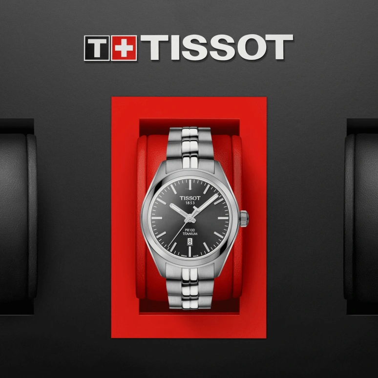 Tissot,PR 100 33mm,33mm,Titanium,Grey,Quartz,Day,26280hours,T101,T101.210.44.061.00
