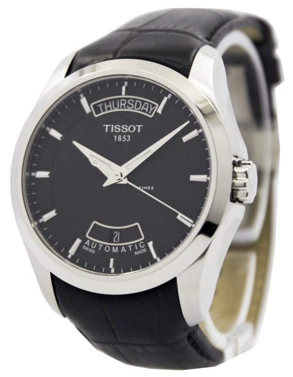 Tissot,Couturier 39mm,39mm,Stainless Steel,Black,Automatic,Date,Day,T035,T035.407.16.051.00