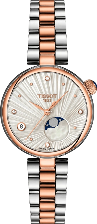 Tissot,Bellissima 29.60mm,29.60mm,Stainless Steel,Silver,Quartz,Moonphase,Day,T152,T152.223.22.036.00
