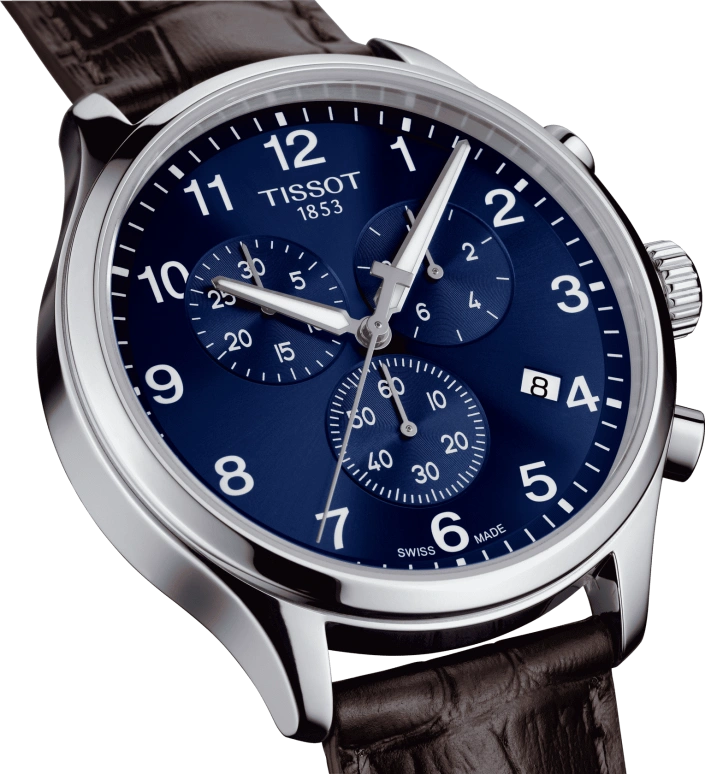 Tissot,XL 45mm,45mm,Stainless Steel,Blue,Quartz,Chronograph,Date,Rattrapante,T116,T116.617.16.047.00