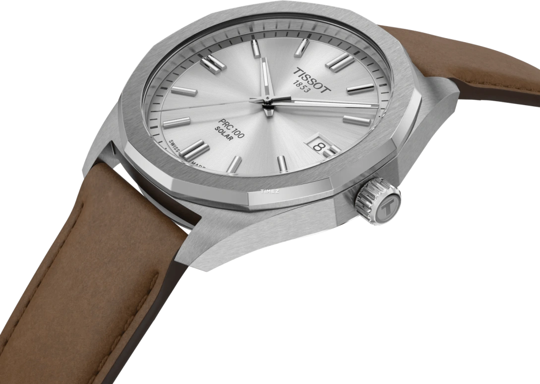 Tissot,PRC 100 39mm,39mm,Stainless Steel,Silver,Quartz,Day,Solar Charging,T151,T151.422.16.031.00