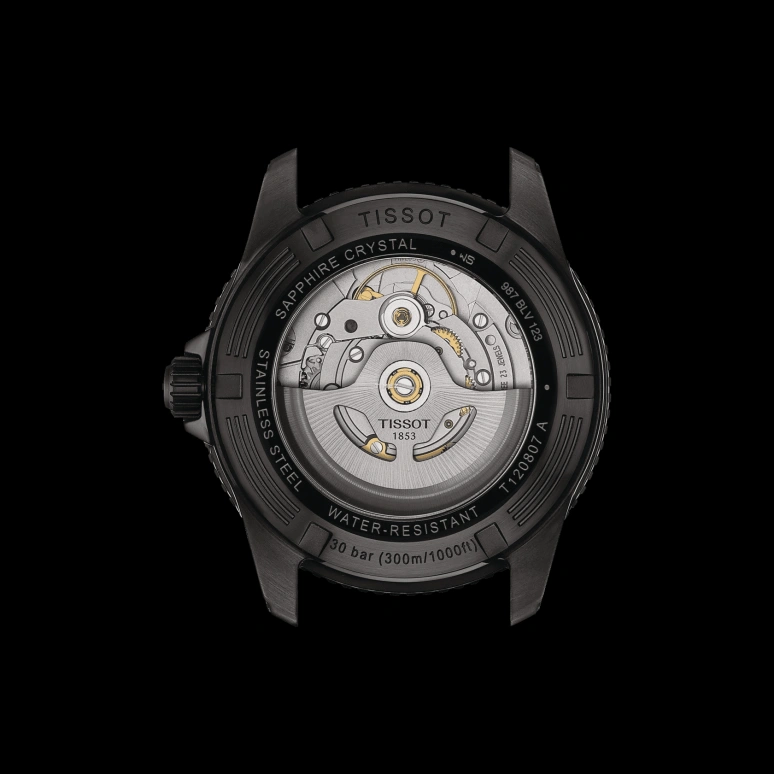 Tissot,Seastar 40mm,40mm,Stainless Steel,Blue,Automatic,Day,In-house Caliber,T120,T120.807.37.041.00