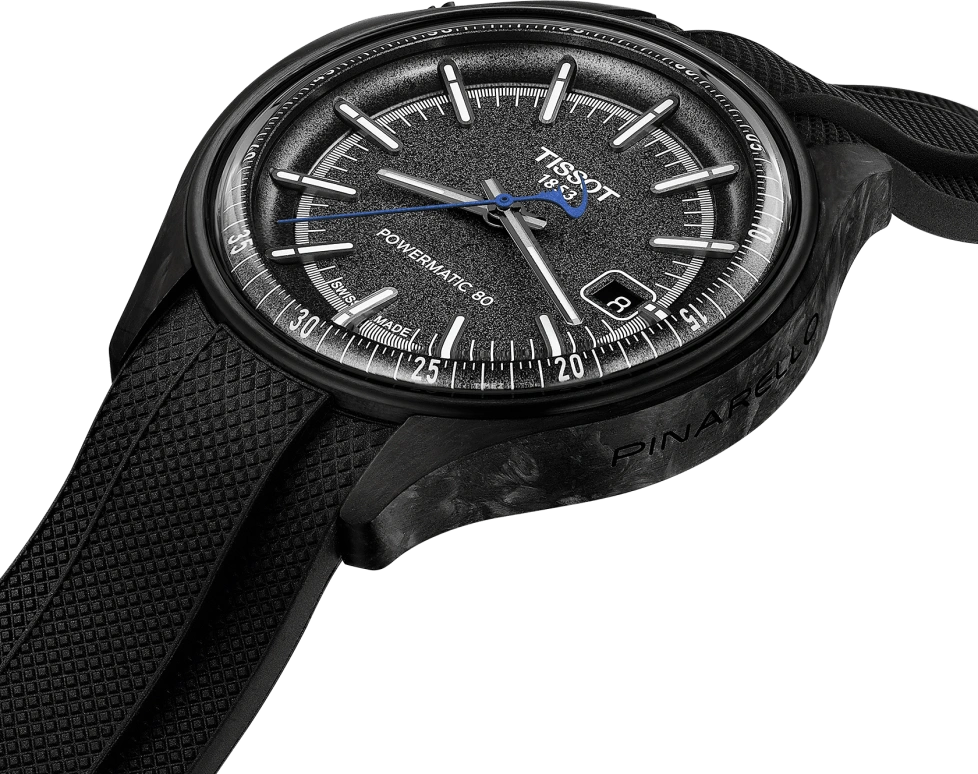 Tissot,Pinarello 40mm,40mm,Forged Carbon,Stainless Steel,Grey,Automatic,Day,Anti-magnetic,T162,T162.408.97.061.00