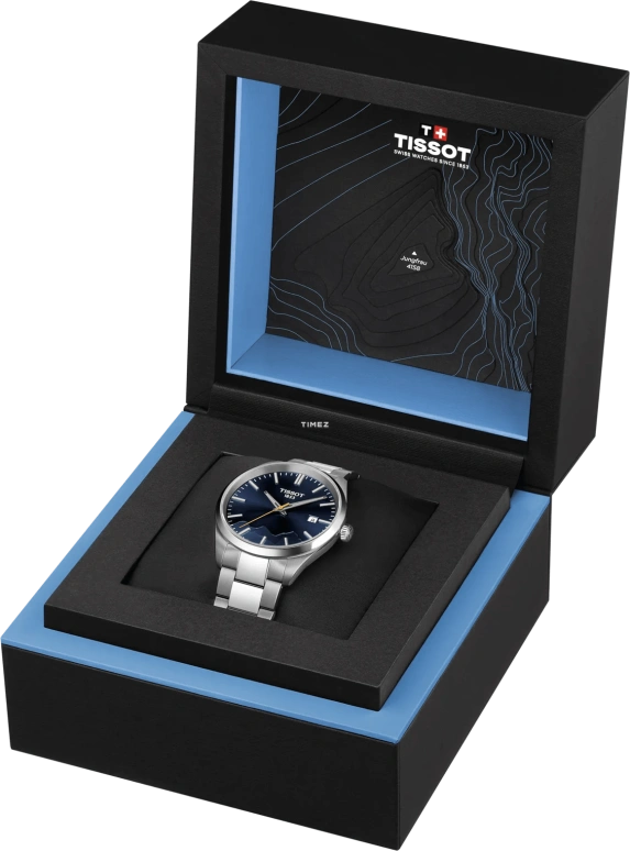 Tissot,PRC 100 40mm,40mm,Stainless Steel,Blue,Quartz,Day,Sapphire,Crystal Glass,T150,T150.410.11.041.02