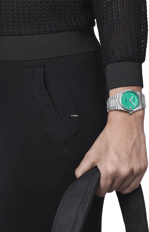 Tissot,PRX 35mm,35mm,Stainless Steel,Green,Automatic,Day,Sapphire,Crystal Glass,T137,T137.207.11.091.01