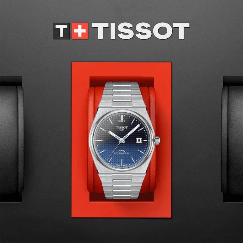 Tissot,PRX 40mm,40mm,Stainless Steel,Dark Blue,Gradient,Automatic,Day,Anti-magnetic,T137,T137.407.11.051.01