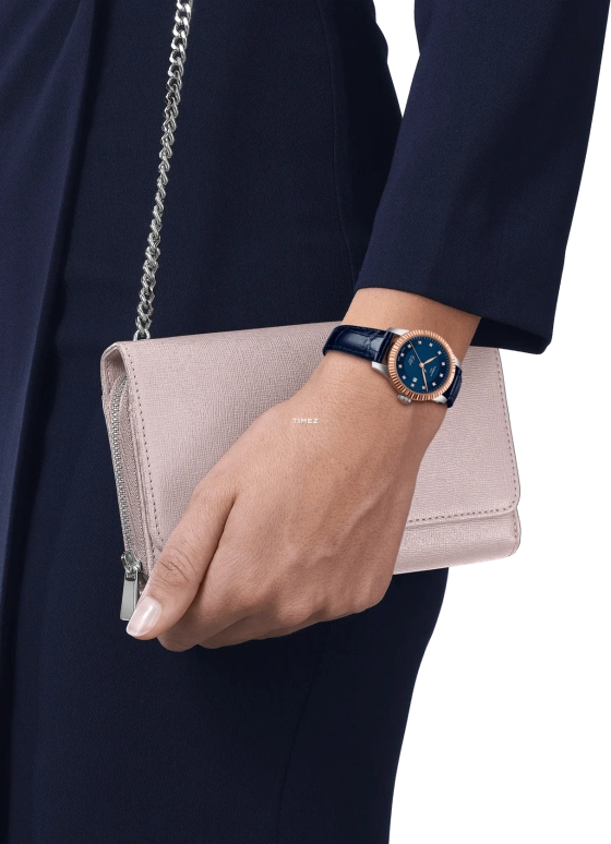 Tissot,Le Locle 29mm,29mm,Stainless Steel,Rose Gold,Blue,Automatic,Day,Sapphire,Crystal Glass,T932,T932.207.46.046.00