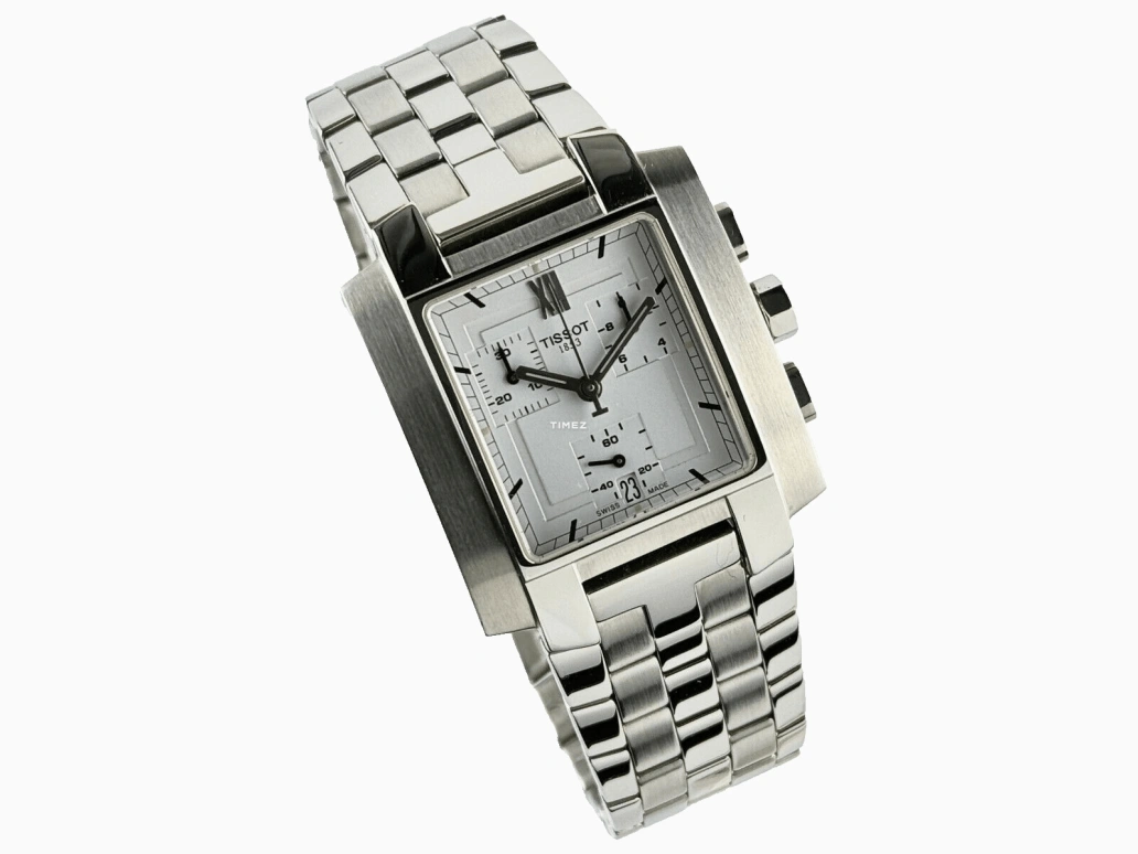 Tissot,T-Trend 30.30x33mm,30.30x33mm,Stainless Steel,Silver White,Quartz,Chronograph,Day,T60,T60.1.587.33