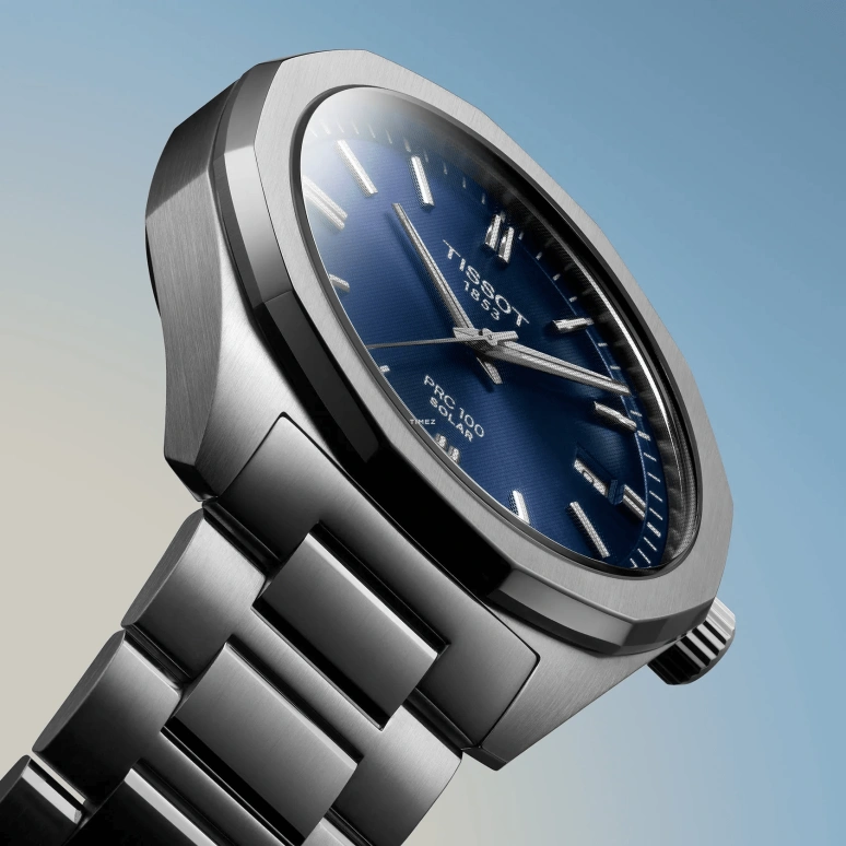 Tissot,PRC 100 39mm,39mm,Stainless Steel,Blue,Quartz,Day,Solar Charging,T151,T151.422.11.041.00