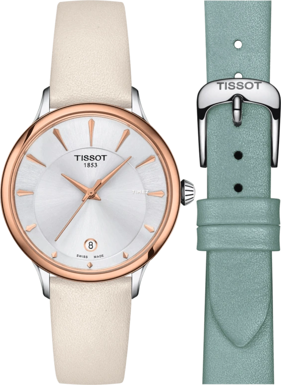 Tissot,Odaci-T 33.17mm,33.17mm,Stainless Steel,Silver White,Quartz,Day,Sapphire,Crystal Glass,T1332102603100