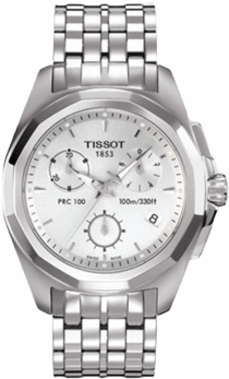 Tissot,PRC 100 34.80mm,34.80mm,Stainless Steel,Silver,Quartz,Chronograph,Day,T008,T008.217.11.031.00