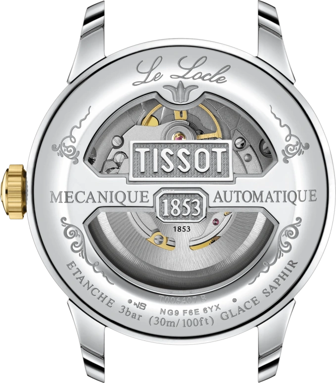 Tissot,Le Locle 39.30mm,39.30mm,Stainless Steel,Green,Automatic,Day,Sapphire,Crystal Glass,T006,T006.407.22.093.00