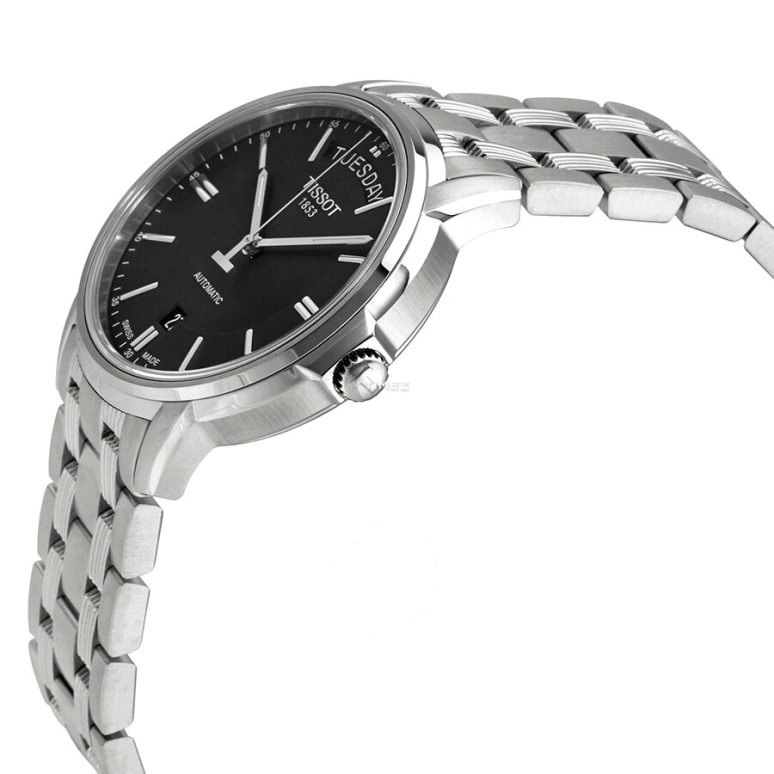 Tissot,T-Classic 39mm,39mm,Stainless Steel,Black,Automatic,Date,Day,T0659301105100