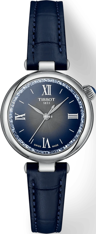 Tissot,Bellissima 28mm,28mm,Stainless Steel,Blue,Quartz,Sapphire,Glass,Round,T152,T152.010.16.038.01