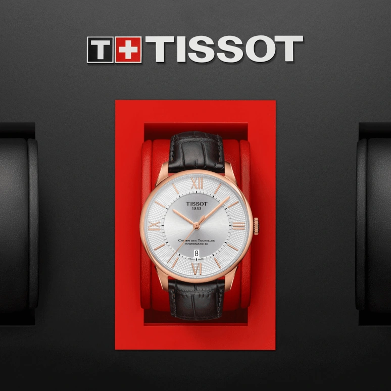 Tissot,Chemin Des Tourelles 42mm,42mm,Stainless Steel,Silver,Automatic,Day,80hours,T099,T099.407.36.038.00