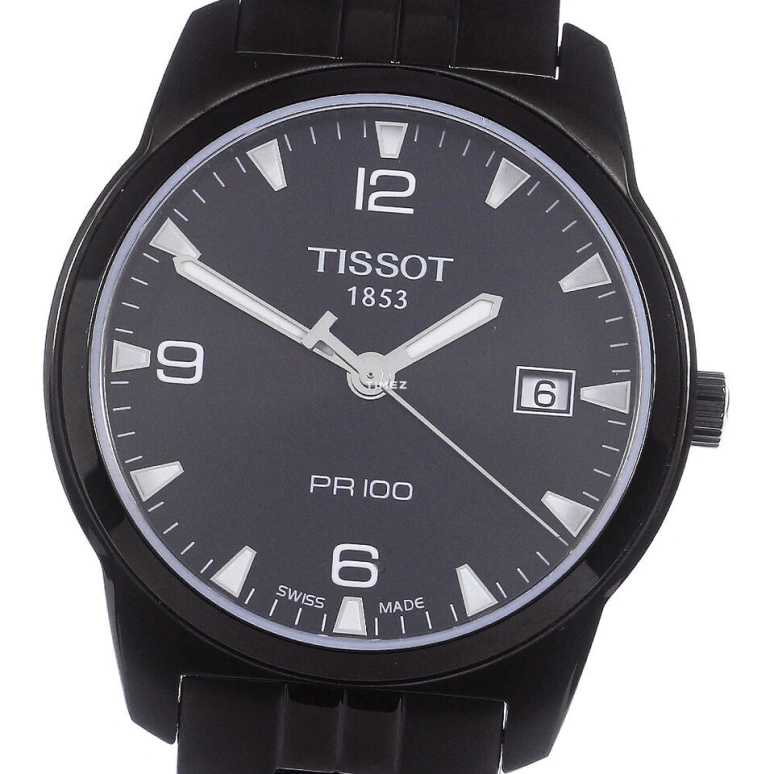 Tissot,PR 100 38mm,38mm,Stainless Steel,Black,Quartz,Day,26280hours,T049,T049.410.33.057.00