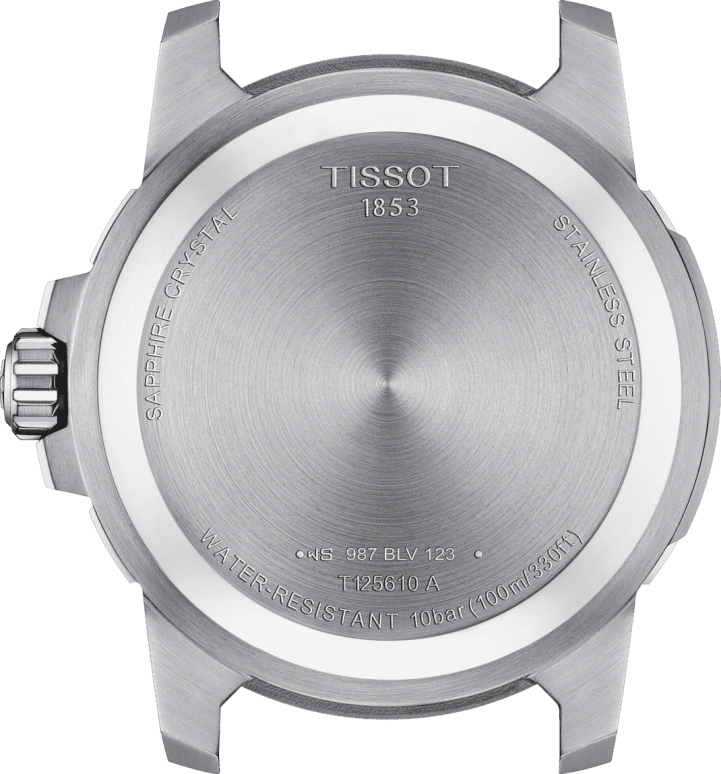 Tissot,Supersport 44mm,44mm,Aluminium,Stainless Steel,Black,Quartz,Day,Sapphire,Crystal Glass,T125,T125.610.11.051.00
