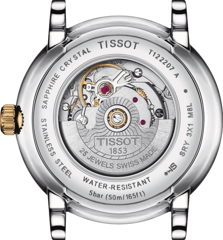 Tissot,Carson 30mm,30mm,Stainless Steel,Silver,Automatic,Date,38hours,T122,T122.207.22.031.00