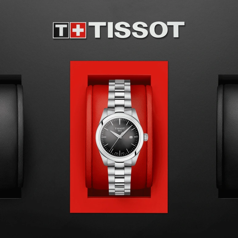 Tissot,T-Lady 29.30mm,29.30mm,Stainless Steel,Grey,Gradient,Quartz,Day,26280hours,T132,T132.010.11.061.00
