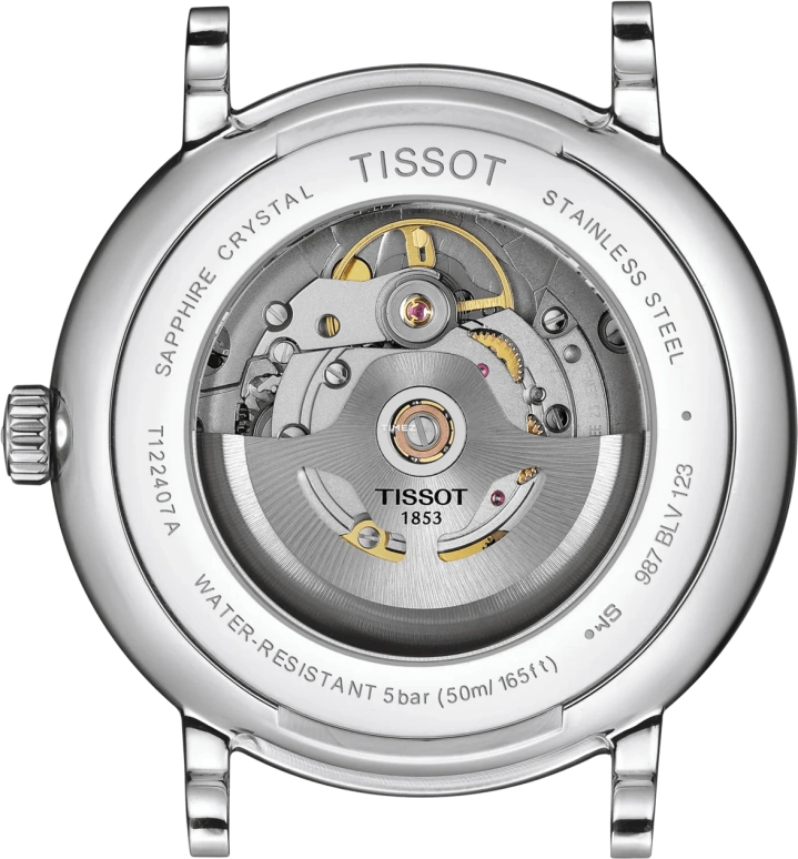 Tissot,Carson 40mm,40mm,Stainless Steel,Silver,Automatic,Day,80hours,T1224071103300