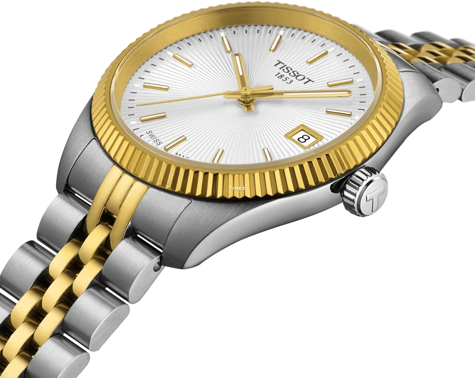 Tissot,Ballade 34mm,34mm,Stainless Steel,Silver,Quartz,Day,Sapphire,Crystal Glass,T156,T156.210.22.031.00