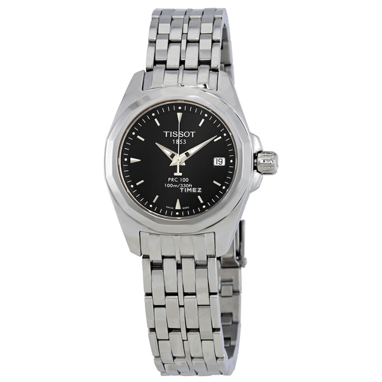 Tissot,PRC 100 29.70mm,29.70mm,Stainless Steel,Black,Quartz,Day,26280hours,T008,T008.010.11.051.00