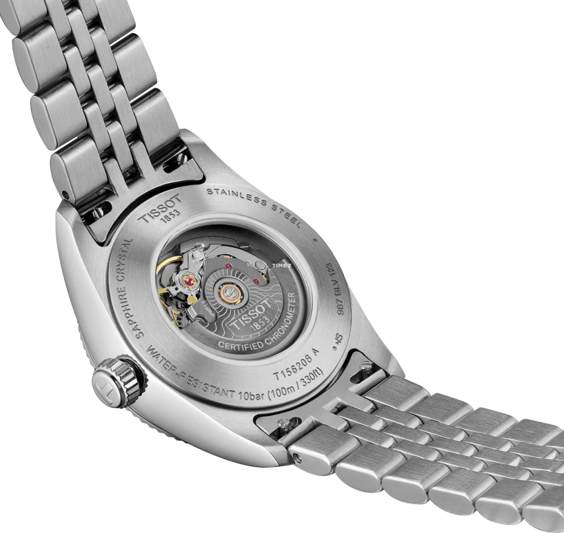 Tissot,Ballade 30mm,30mm,Stainless Steel,Ice Blue,Automatic,Day,Sapphire,Crystal Glass,T156,T156.208.11.353.00