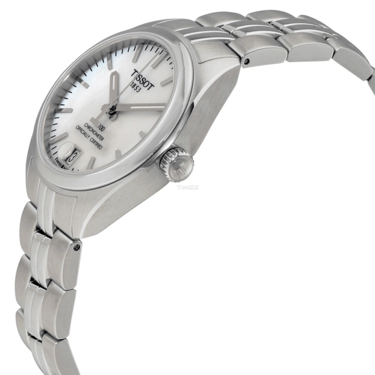 Tissot,PR 100 33mm,33mm,Stainless Steel,White,Automatic,Day,80hours,T101,T101.208.11.111.00