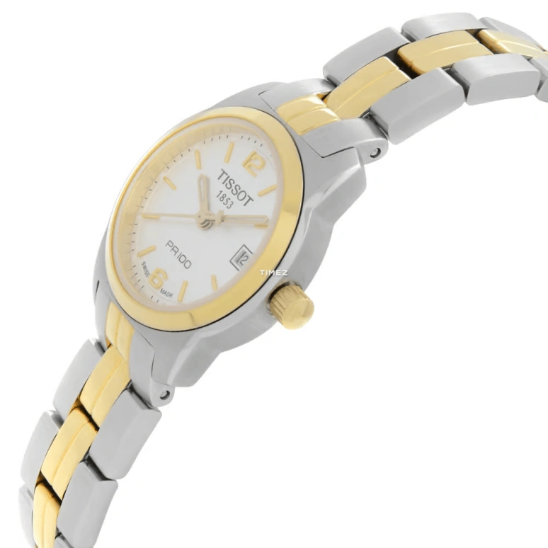 Tissot,PR 100 24.50mm,24.50mm,Bi-color,Silver,Quartz,Day,26280hours,T049,T049.210.22.037.00