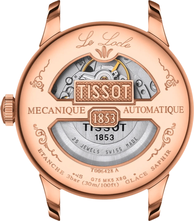 Tissot,Le Locle 39.30mm,39.30mm,Stainless Steel,Black,Automatic,Day,42hours,T0064283605200