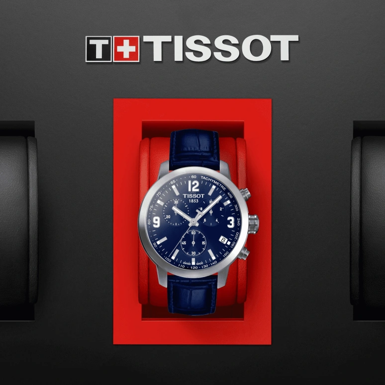 Tissot,PRC 200 42mm,42mm,Stainless Steel,Blue,Quartz,Chronograph,Date,Rattrapante,T055,T055.417.16.047.00