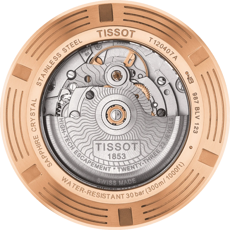 Tissot,Seastar 43mm,43mm,Stainless Steel,Black,Automatic,Day,80hours,T120,T120.407.37.051.01