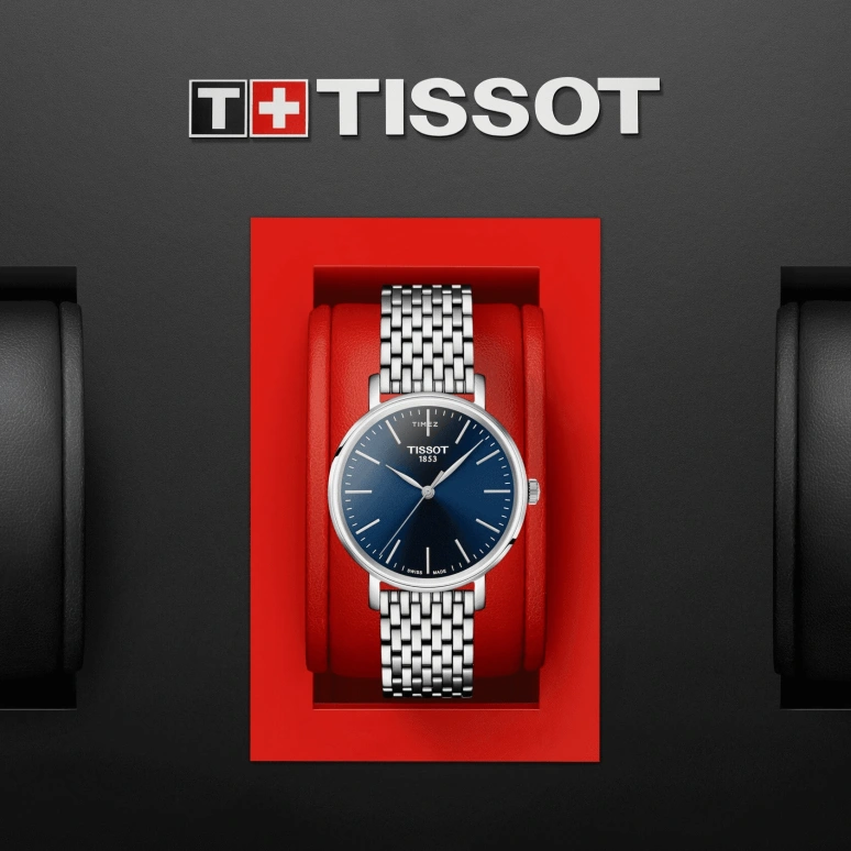 Tissot,Everytime 34mm,34mm,Stainless Steel,Blue,Quartz,26280hours,Sapphire,Crystal Glass,T143,T143.210.11.041.00