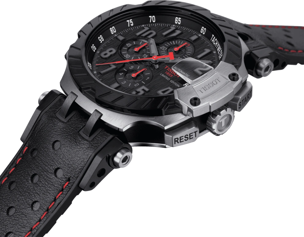 Tissot,T-Race 48.80mm,48.80mm,Stainless Steel,Black,Automatic,Chronograph,Date,Anti-magnetic,T115,T115.427.27.057.01