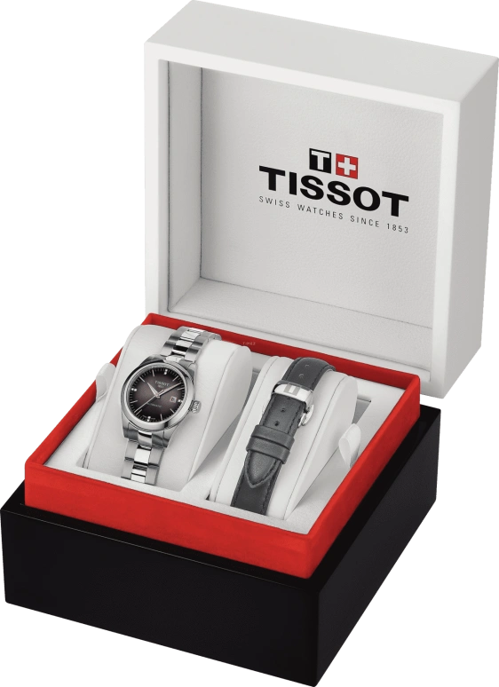 Tissot,T-Lady 29.30mm,29.30mm,Stainless Steel,Grey,Automatic,Date,48hours,T132,T132.007.11.066.01