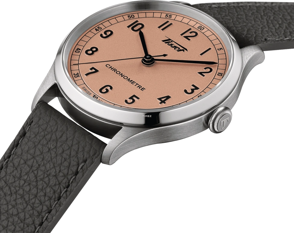 Tissot,T-Classic 39mm,39mm,Stainless Steel,Pink,Automatic,In-house Caliber,Sapphire,Crystal Glass,T142,T142.464.16.332.00