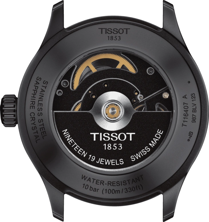 Tissot,XL 43mm,43mm,Stainless Steel,Black,Automatic,Date,72hours,T116,T116.407.36.051.01