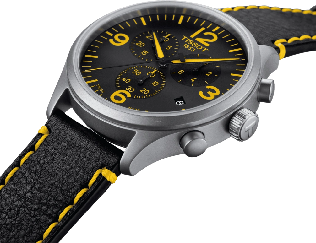Tissot,XL 45mm,45mm,Black,Quartz,Chronograph,Date,Rattrapante,T116,T116.617.16.057.01