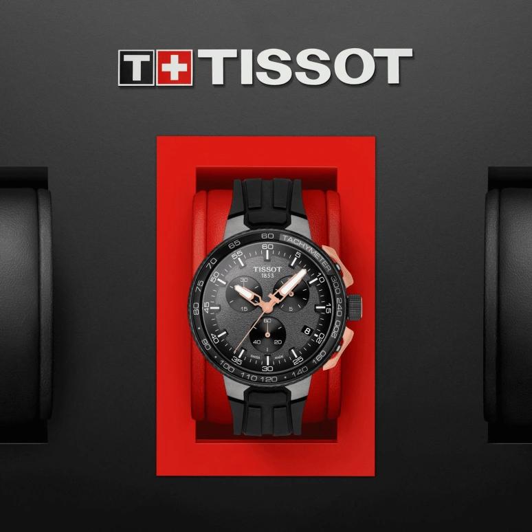 Tissot,T-Race 44.50mm,44.50mm,Carbon,Stainless Steel,Bronze,Quartz,Chronograph,Date,Rattrapante,T111,T111.417.37.441.07